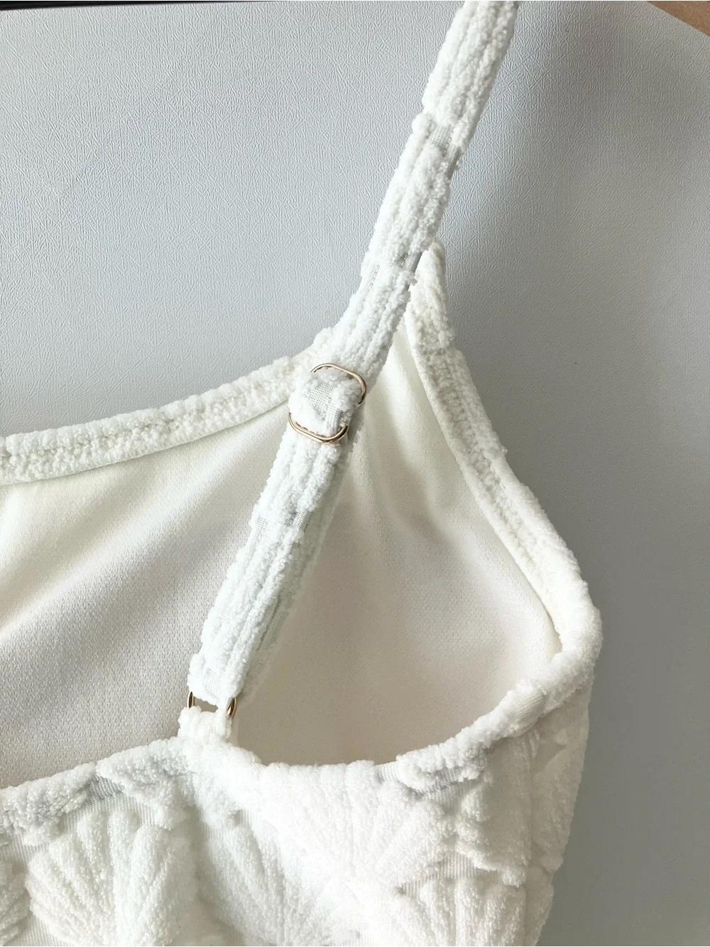 KATE SPADE Shell Jacquard One Piece Swimsuit in Ivory